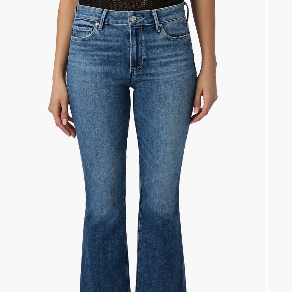 PAIGE Colette raw hem flare jeans